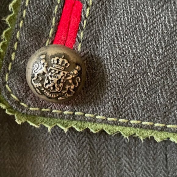 Elegant vintage riding vest in black linen by WAEVER. A rare find! M - Picture 3 of 6